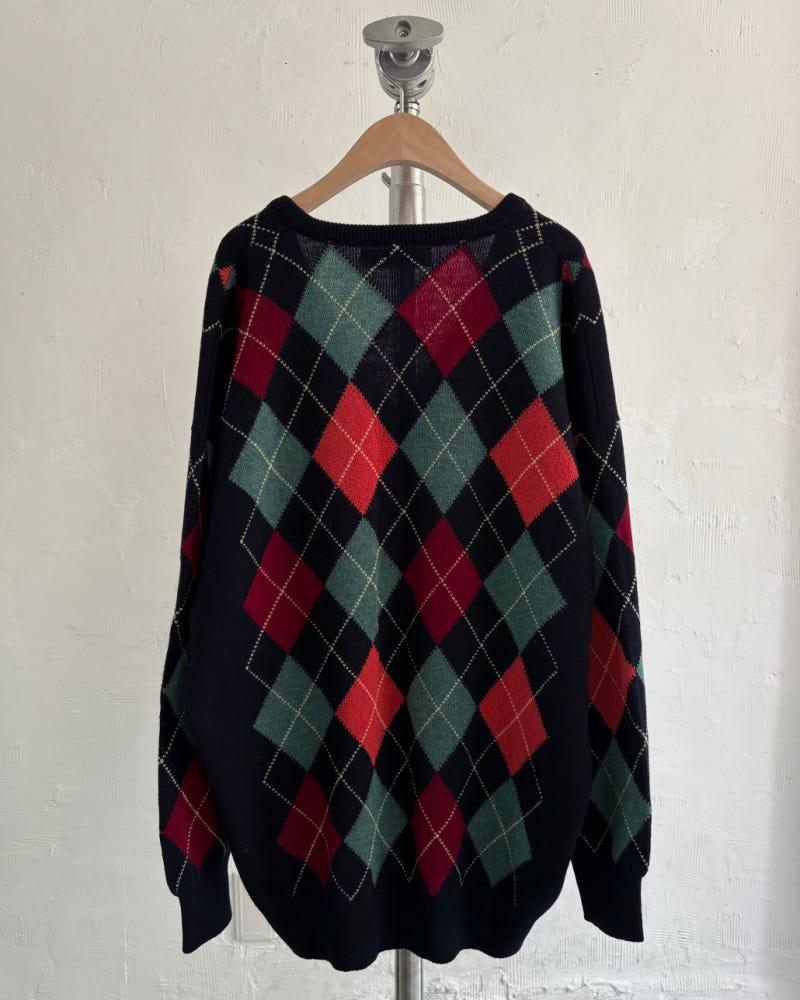 Burberry 버버리 아가일 패턴 퓨어 램스울 니트 9
