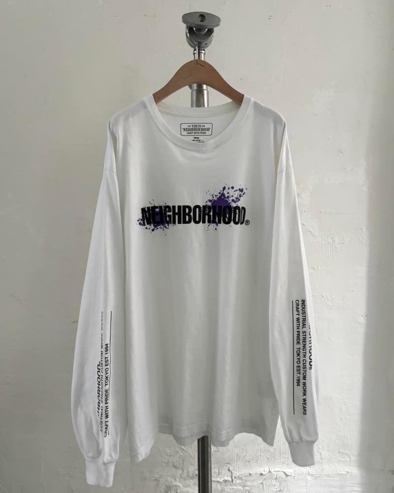 NEIGHBORHOOD® 네이버후드 화이트 로고 롱슬리브 8