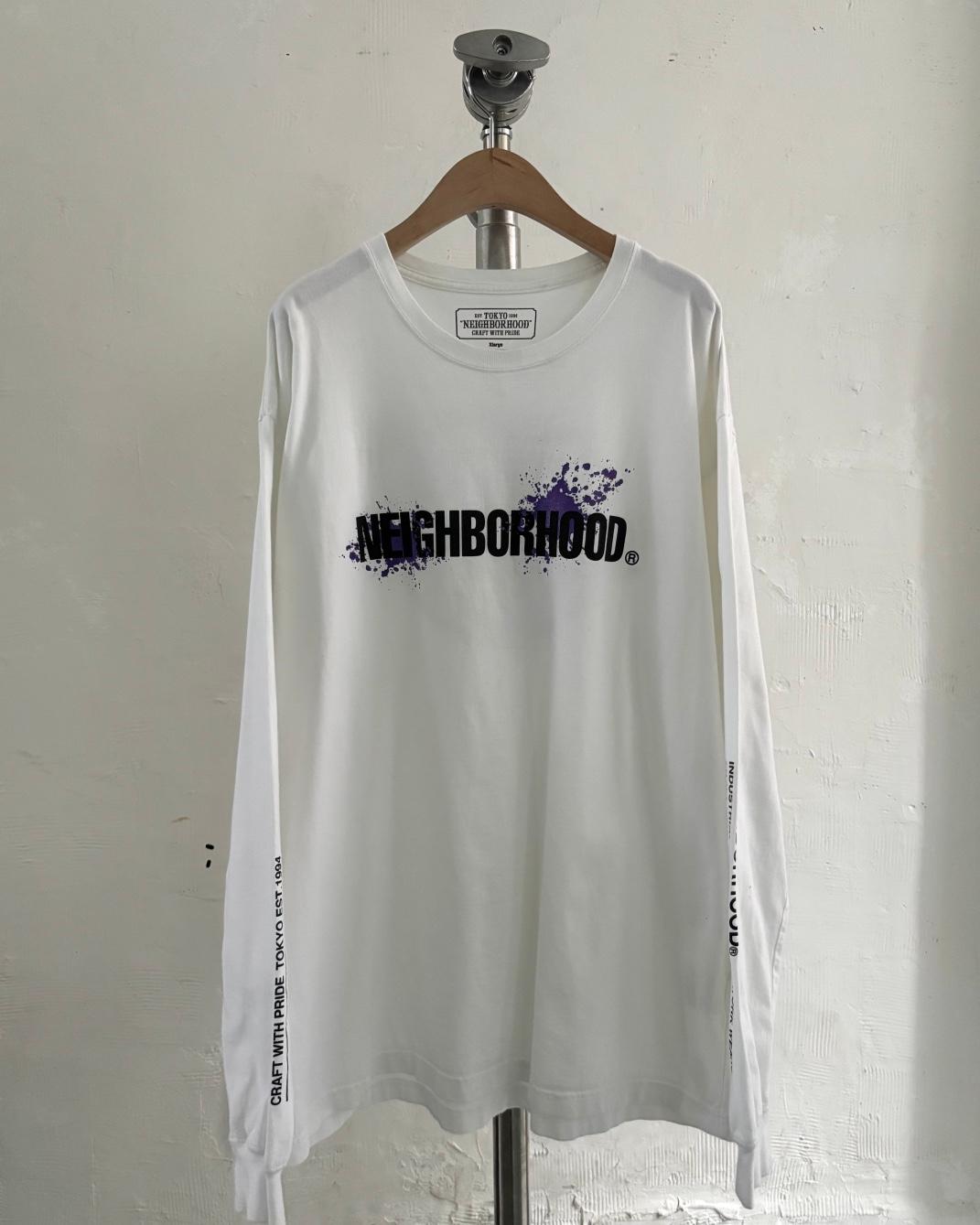 NEIGHBORHOOD® 네이버후드 화이트 로고 롱슬리브 2
