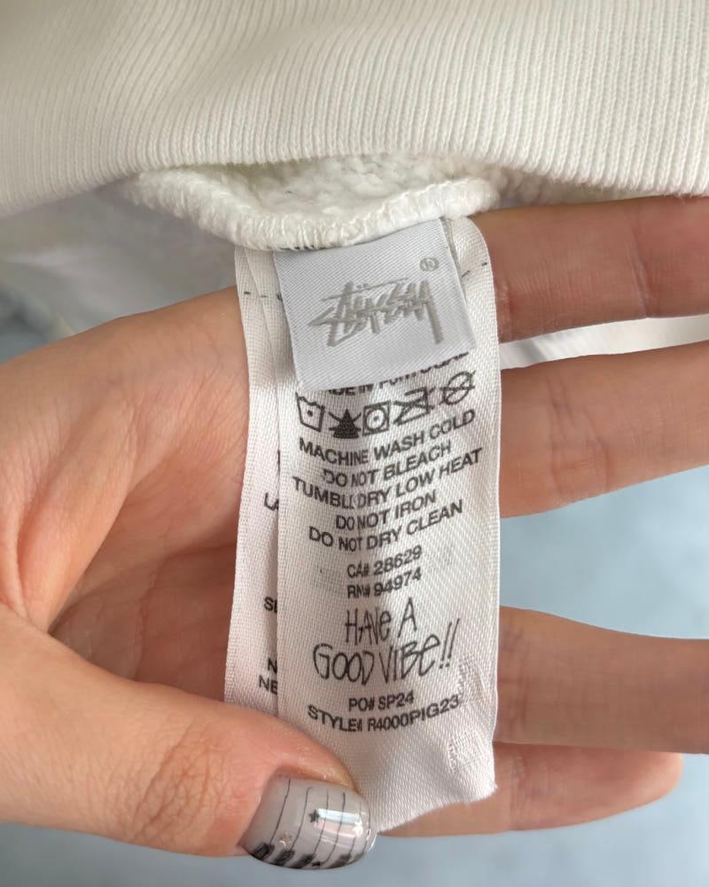 Stussy 스투시 화이트 컬러 로고 후드티 8
