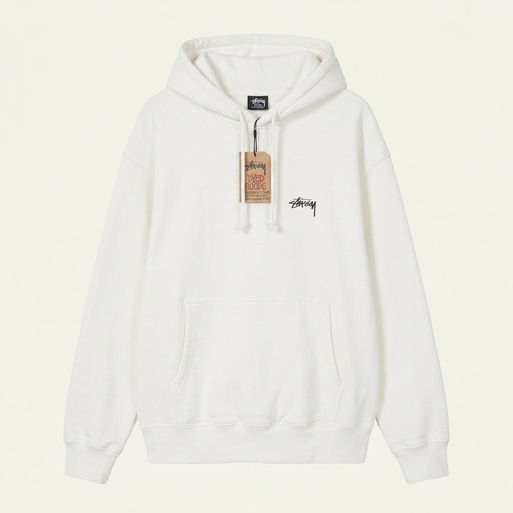 Stussy 스투시 화이트 컬러 로고 후드티 1