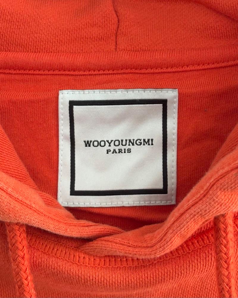 Wooyoungmi 우영미 오렌지 컬러 백 로고 후드티 7