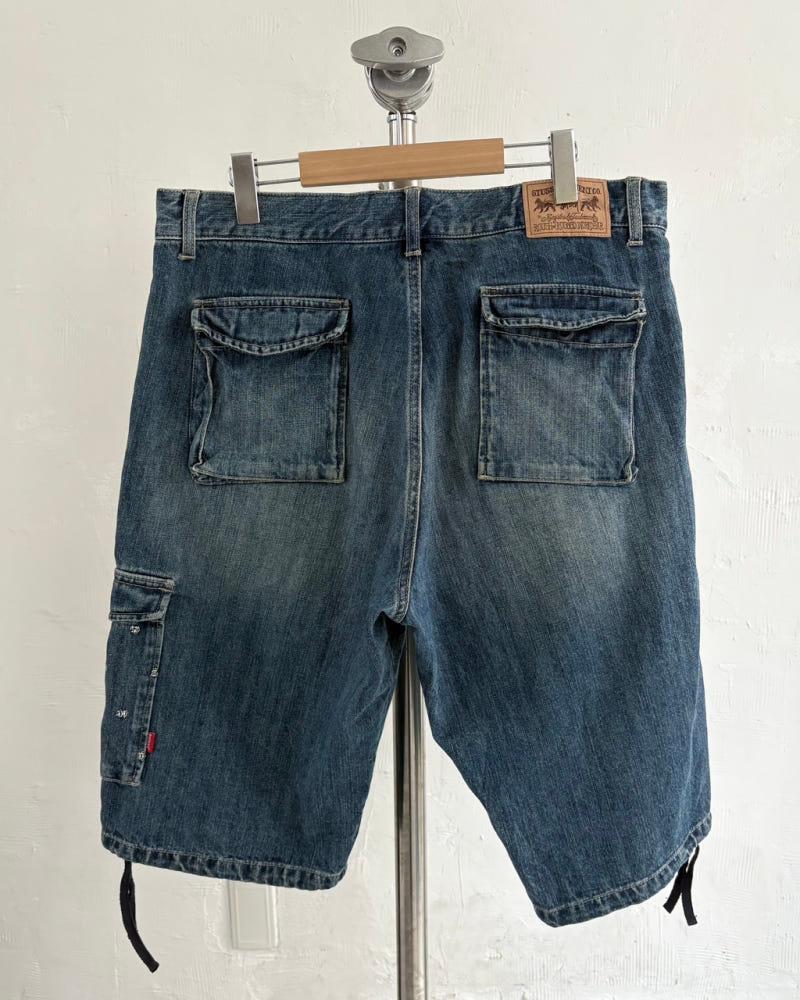 Stussy 스투시 00‘s 로고 데님 카고 숏츠 8