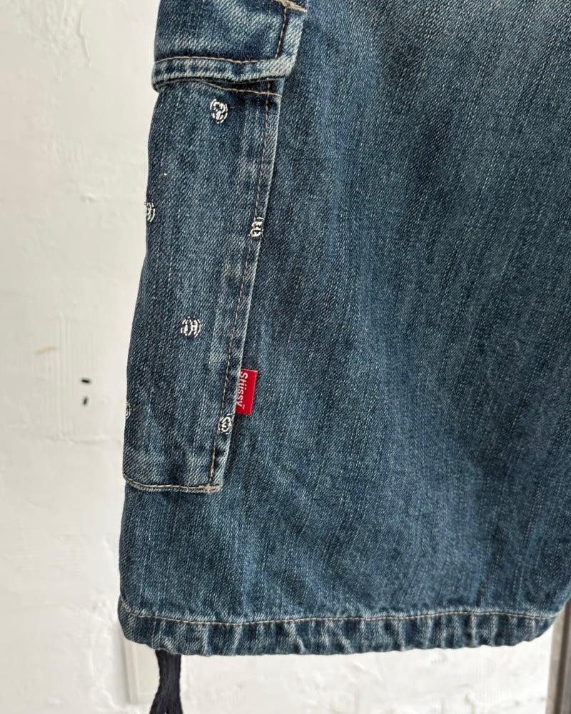 Stussy 스투시 00‘s 로고 데님 카고 숏츠 10
