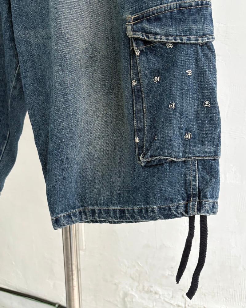 Stussy 스투시 00‘s 로고 데님 카고 숏츠 6