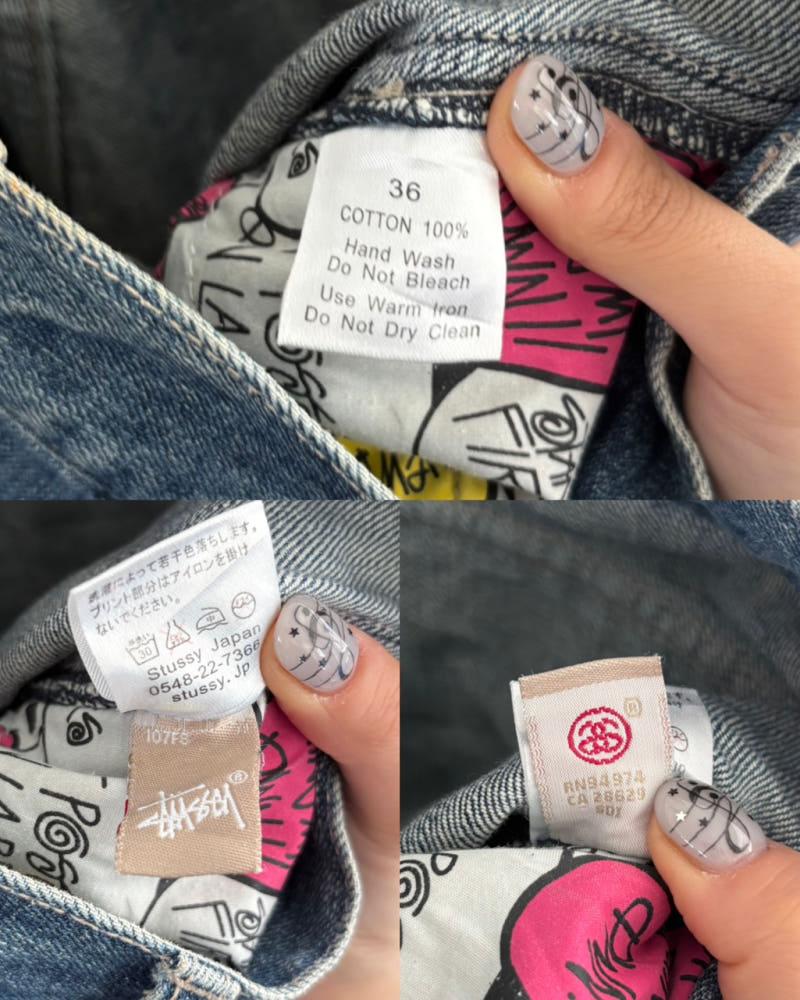 Stussy 스투시 00‘s 로고 데님 카고 숏츠 11