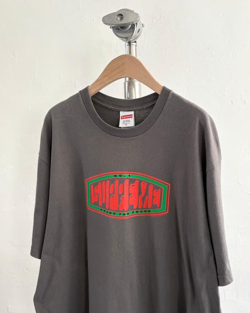 Supreme 슈프림 차콜 컬러 파운드 로고 티셔츠 4