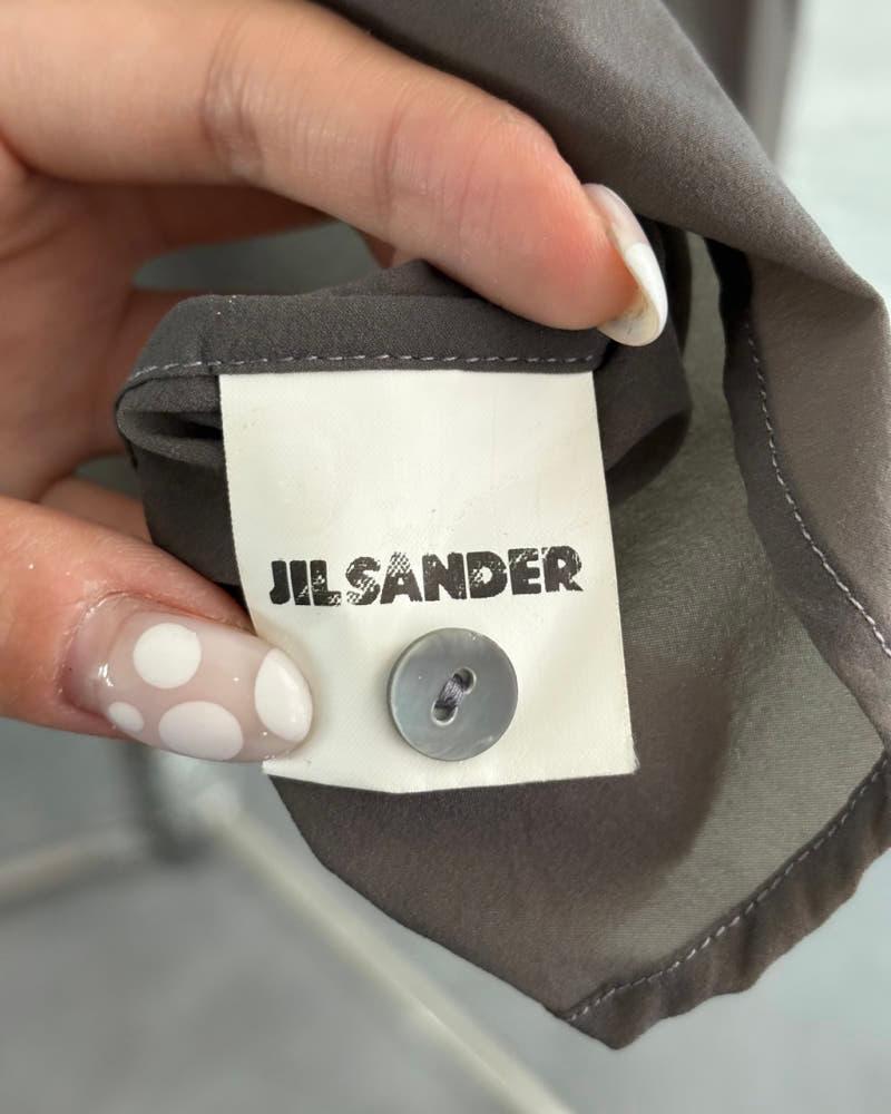 Jil Sander 질샌더 카키 실크 셔츠 8