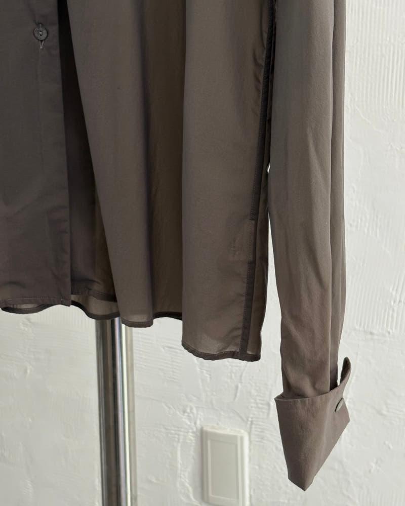 Jil Sander 질샌더 카키 실크 셔츠 7