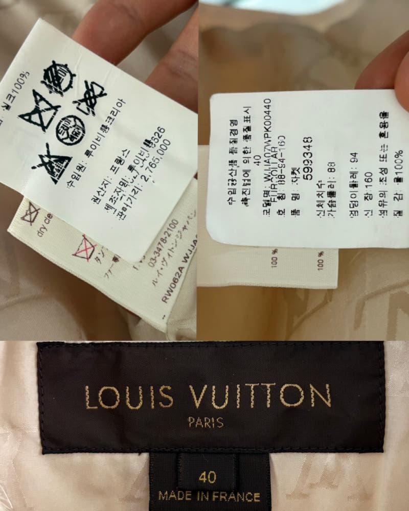 Louis Vuitton 루이비통 아이보리 퍼 트리밍 크롭 자켓 10