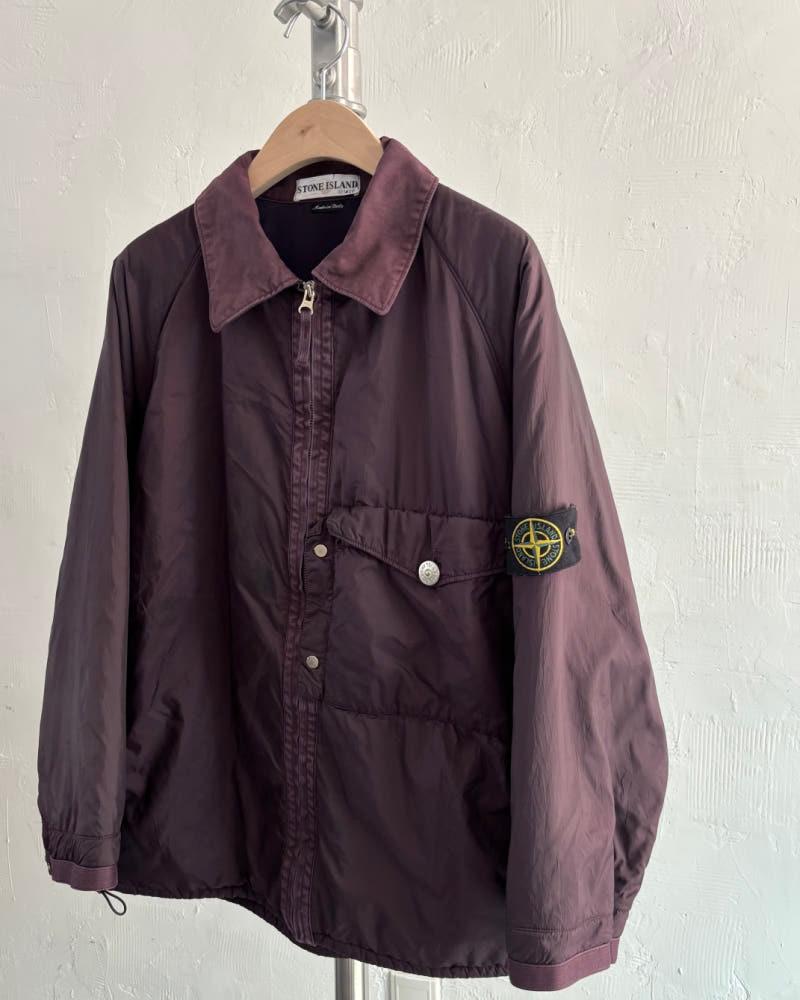 Stone Island 스톤아일랜드 아카이브 00AW 퍼플 컬러 와펜 봄버 자켓 4