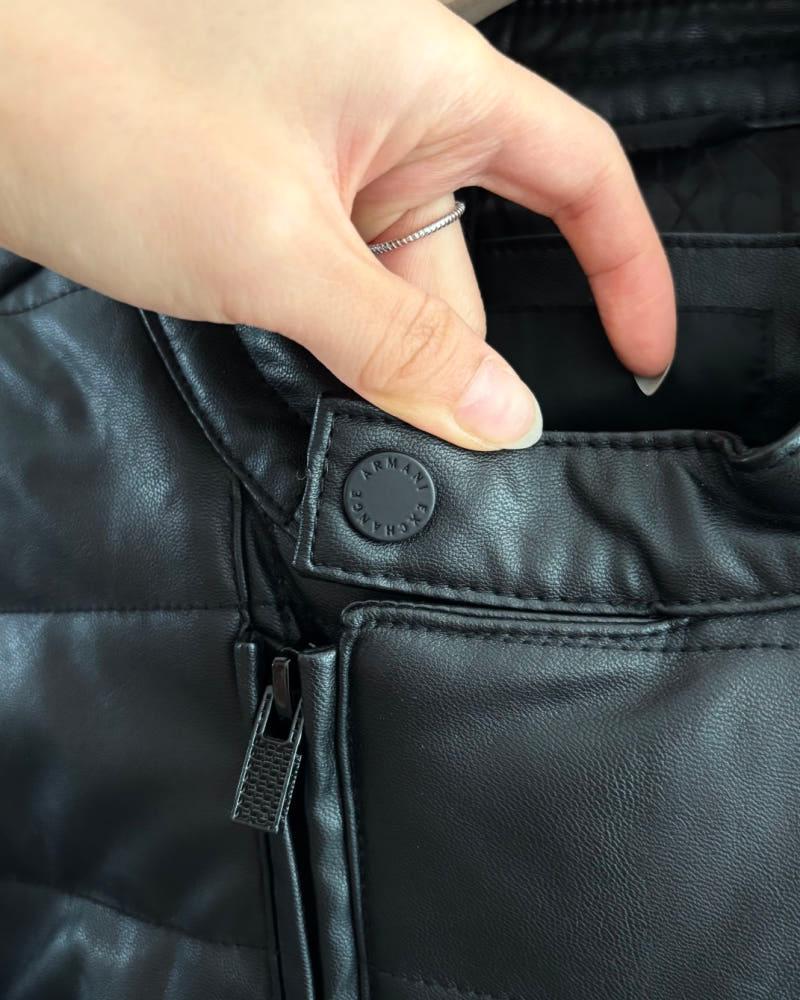 (새상품) Armani Exchange 아르마니 익스체인지 블랙 컬러 가죽 퀄팅 자켓 10