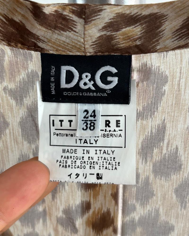 DOLCE & GABBANA 돌체앤가바나 레오파드 실크 블라우스 9