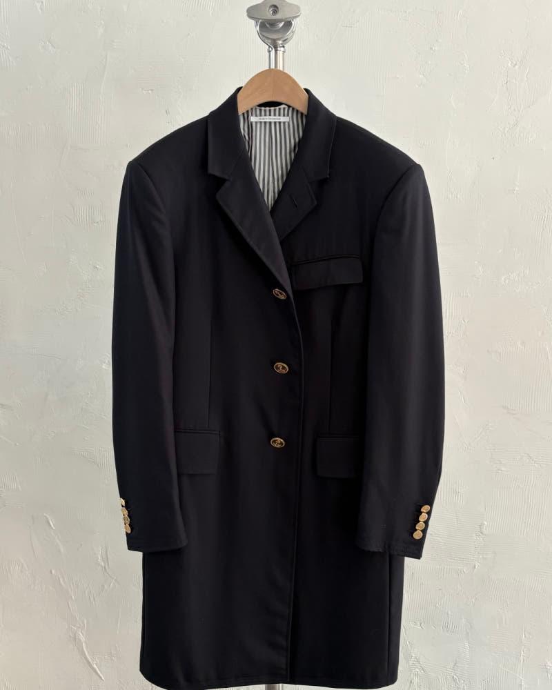 Thom Browne 톰브라운 네이비 체스터필드 코트 6
