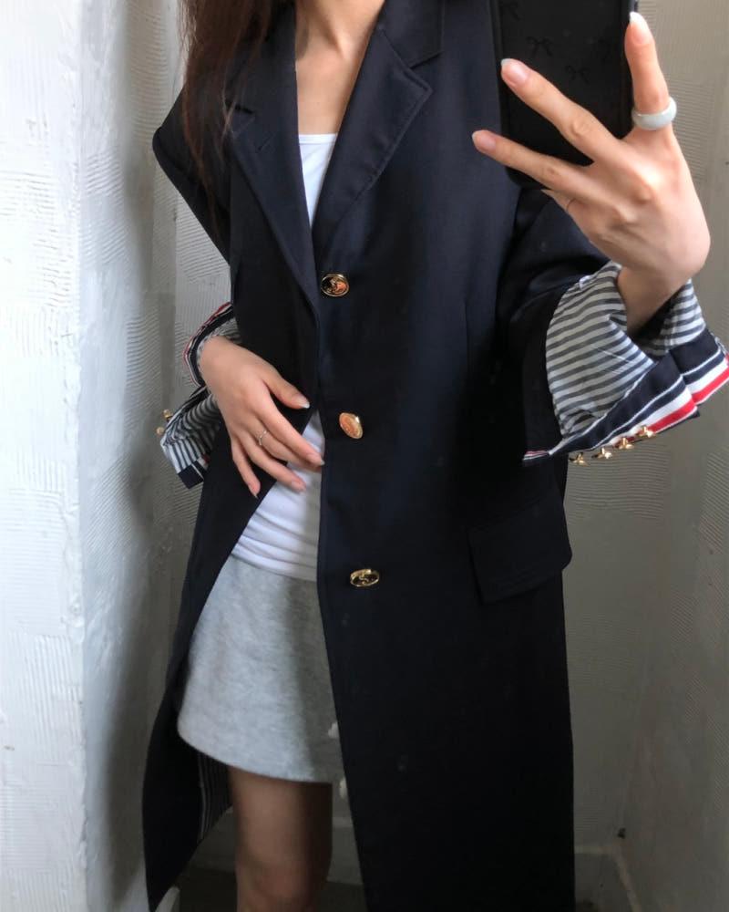 Thom Browne 톰브라운 네이비 체스터필드 코트 5