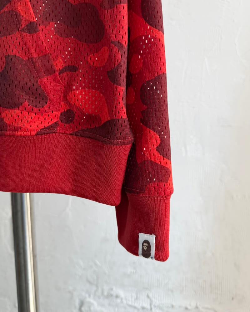 Bape 베이프 레드 카모 메쉬 후드티 8