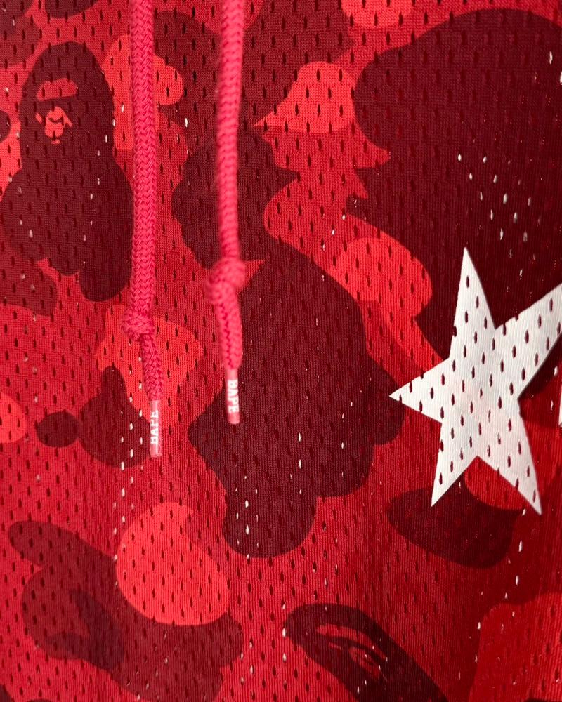 Bape 베이프 레드 카모 메쉬 후드티 10