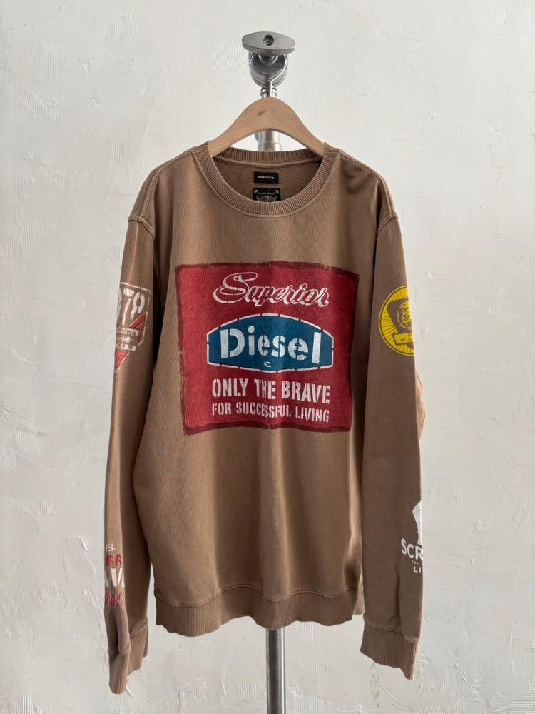Diesel 디젤 브라운 그래픽 맨투맨 6