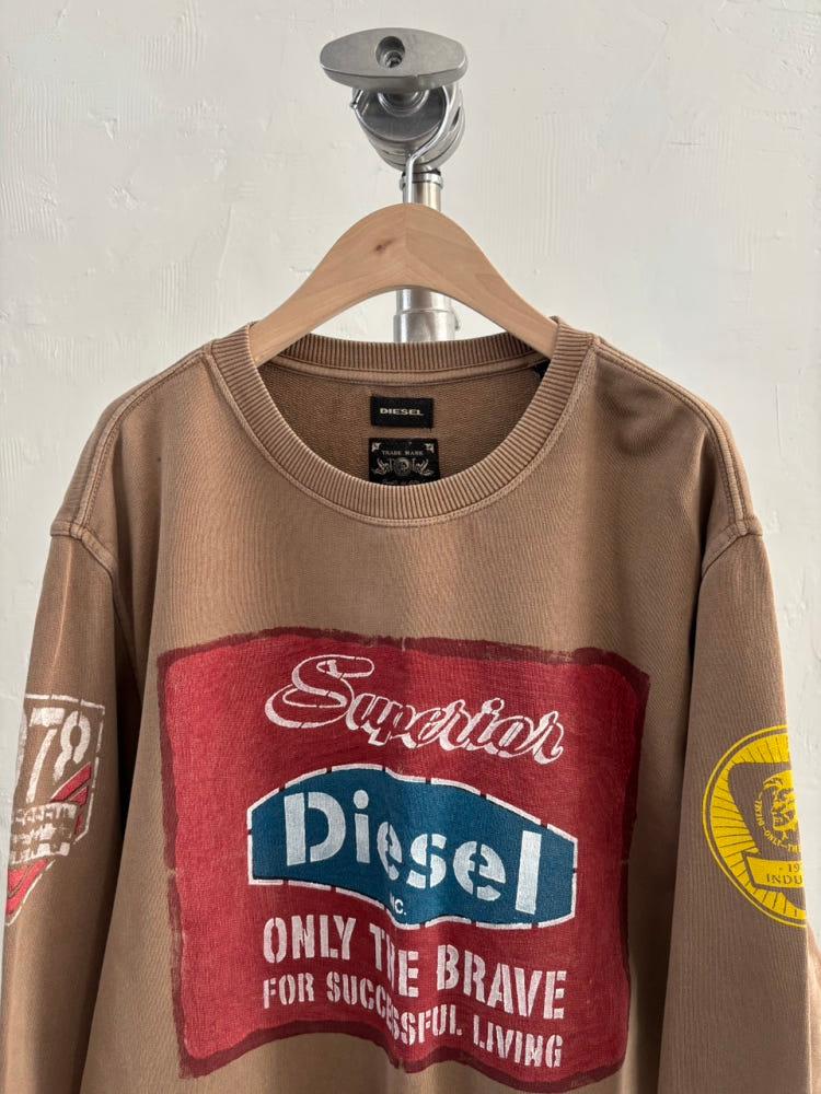 Diesel 디젤 브라운 그래픽 맨투맨 7