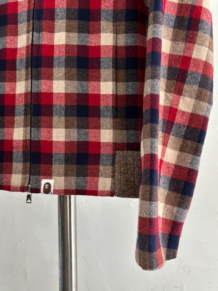 Bape 베이프 체크 울 집업 자켓 5