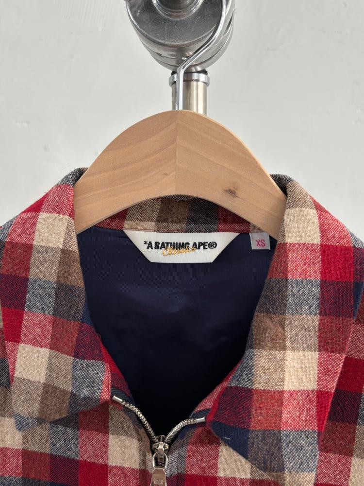 Bape 베이프 체크 울 집업 자켓 4