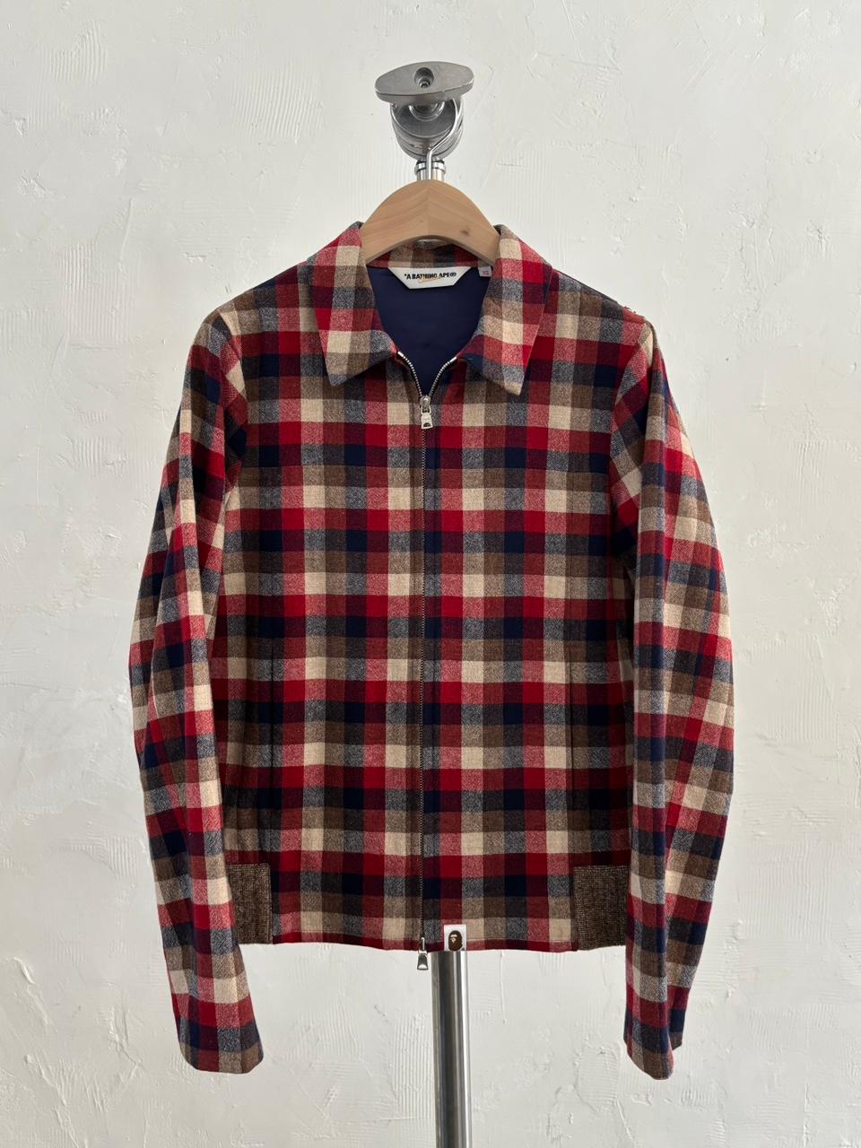 Bape 베이프 체크 울 집업 자켓 2