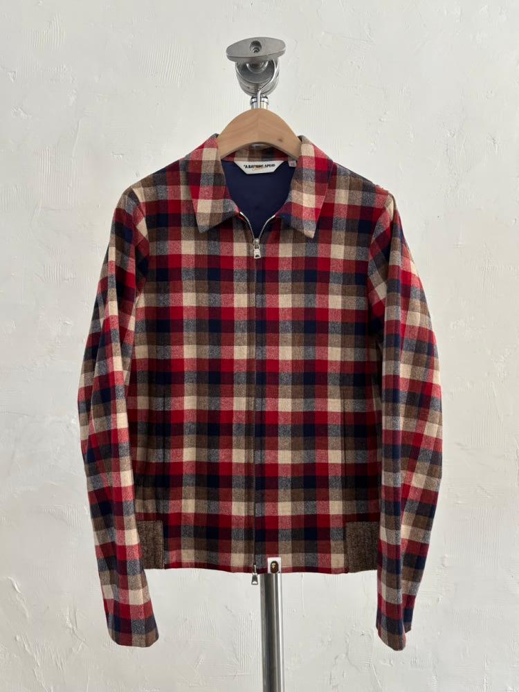 Bape 베이프 체크 울 집업 자켓 3