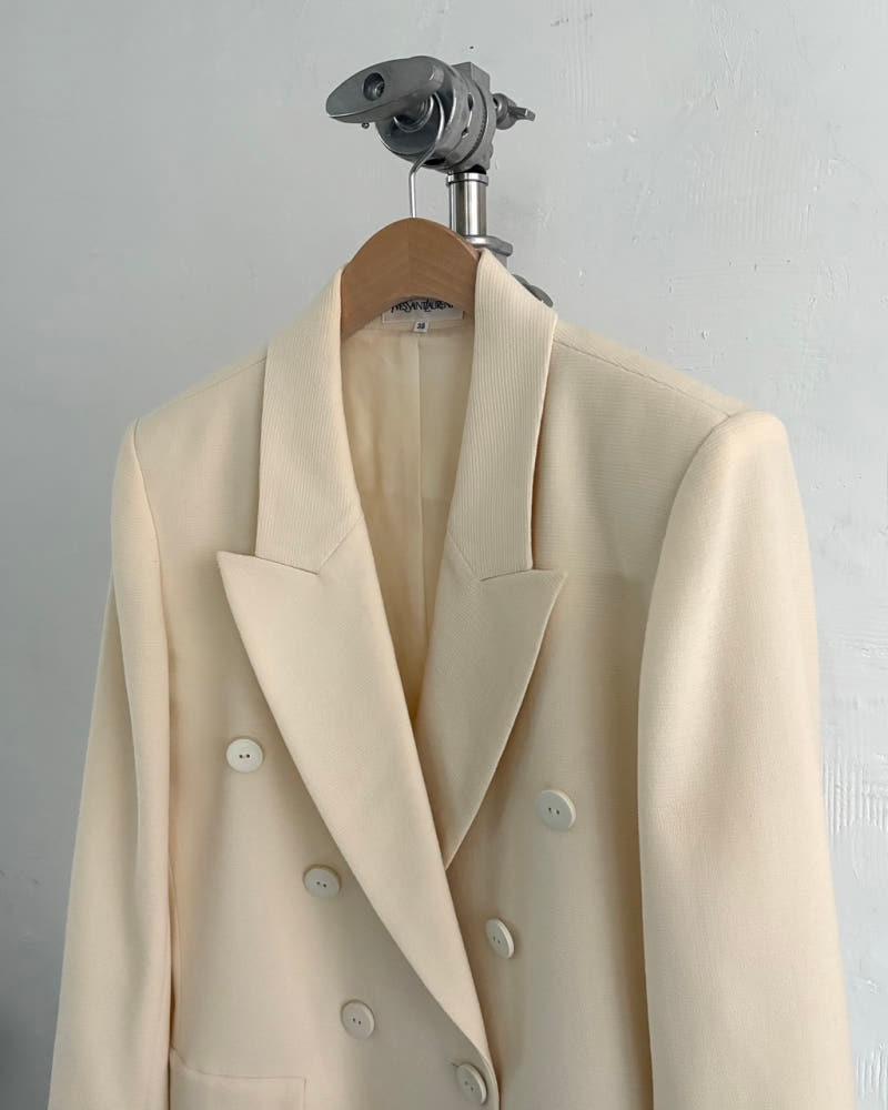 Yves Saint Laurent 입생로랑 90‘s 화이트 더블 브레스티드 블레이저 9