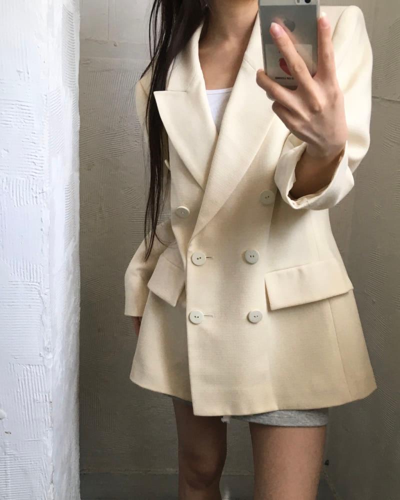 Yves Saint Laurent 입생로랑 90‘s 화이트 더블 브레스티드 블레이저 6