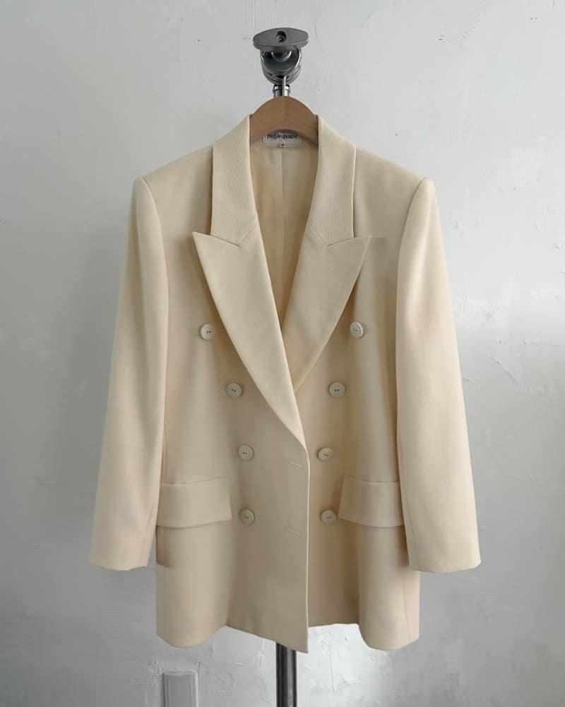 Yves Saint Laurent 입생로랑 90‘s 화이트 더블 브레스티드 블레이저 8
