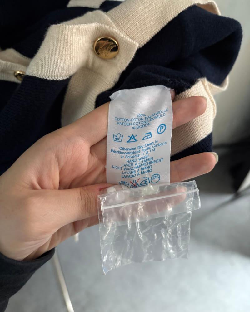 Burberry 버버리 금장 네이비 반팔 가디건 10