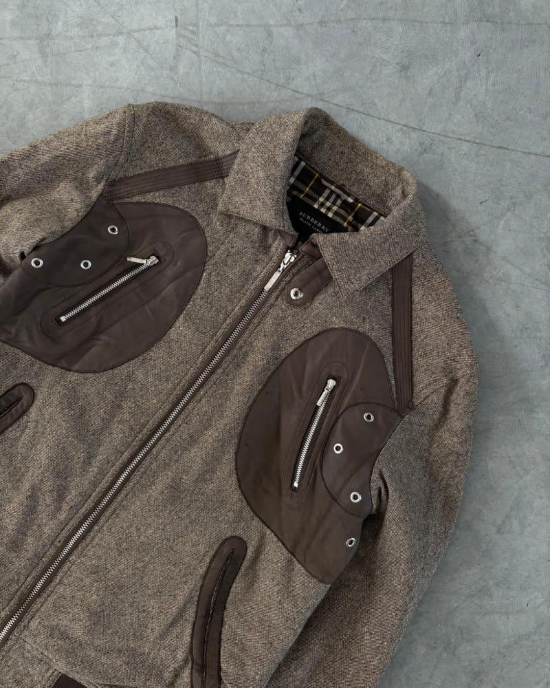 Burberry 버버리 블랙라벨 울 레더 디테일 자켓 4