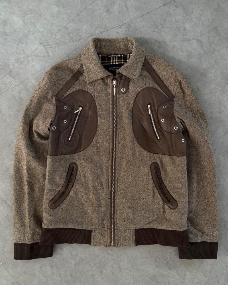 Burberry 버버리 블랙라벨 울 레더 디테일 자켓 3