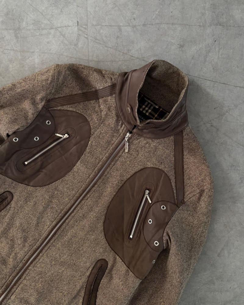 Burberry 버버리 블랙라벨 울 레더 디테일 자켓 5