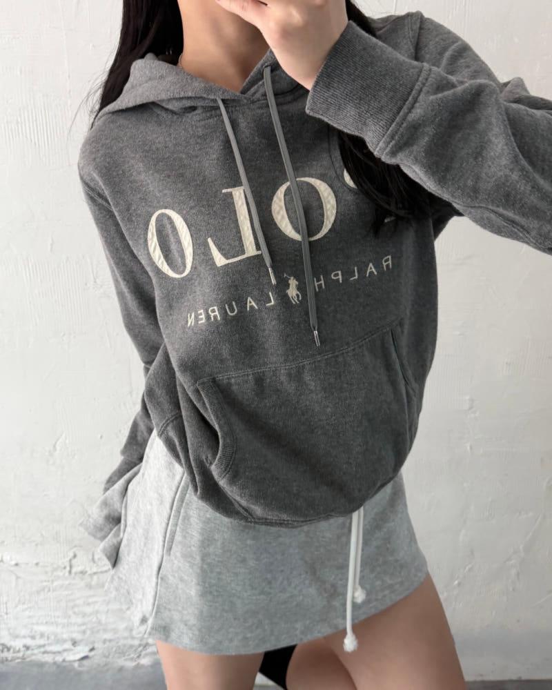 Polo 폴로 랄프로렌 QR라벨 POLO로고 그레이컬러 후드 3