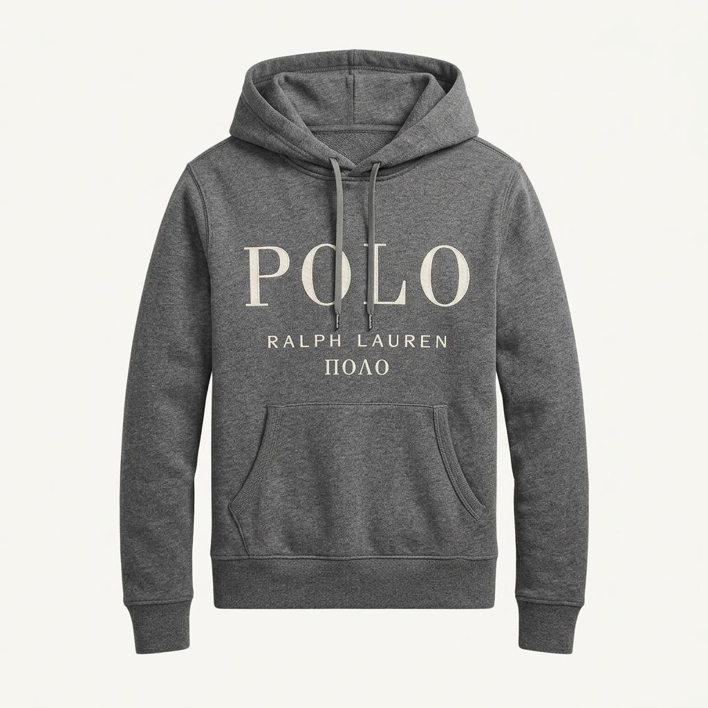 Polo 폴로 랄프로렌 QR라벨 POLO로고 그레이컬러 후드 1
