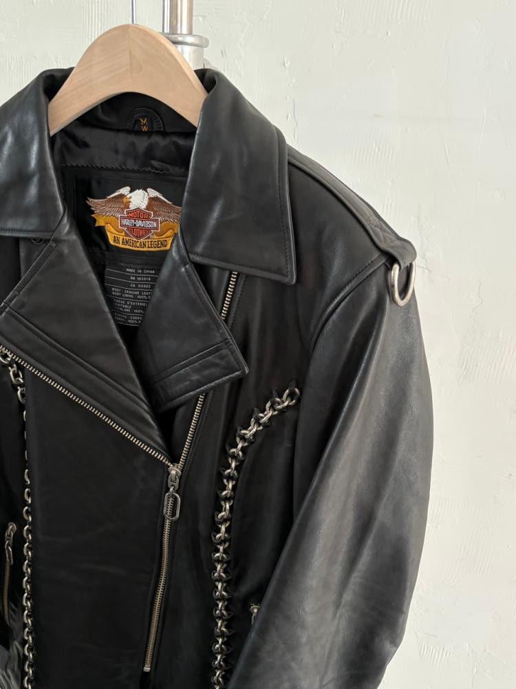 Harley-Davidson 할리 데이비슨 체인 레더 라이더 자켓 5