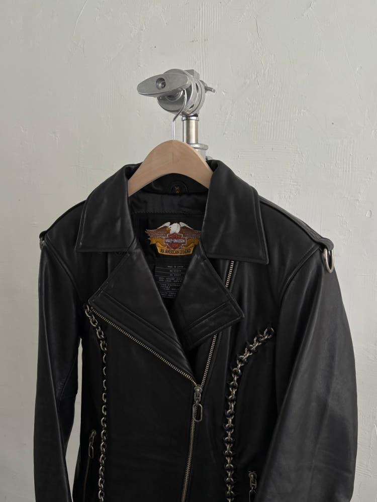 Harley-Davidson 할리 데이비슨 체인 레더 라이더 자켓 4