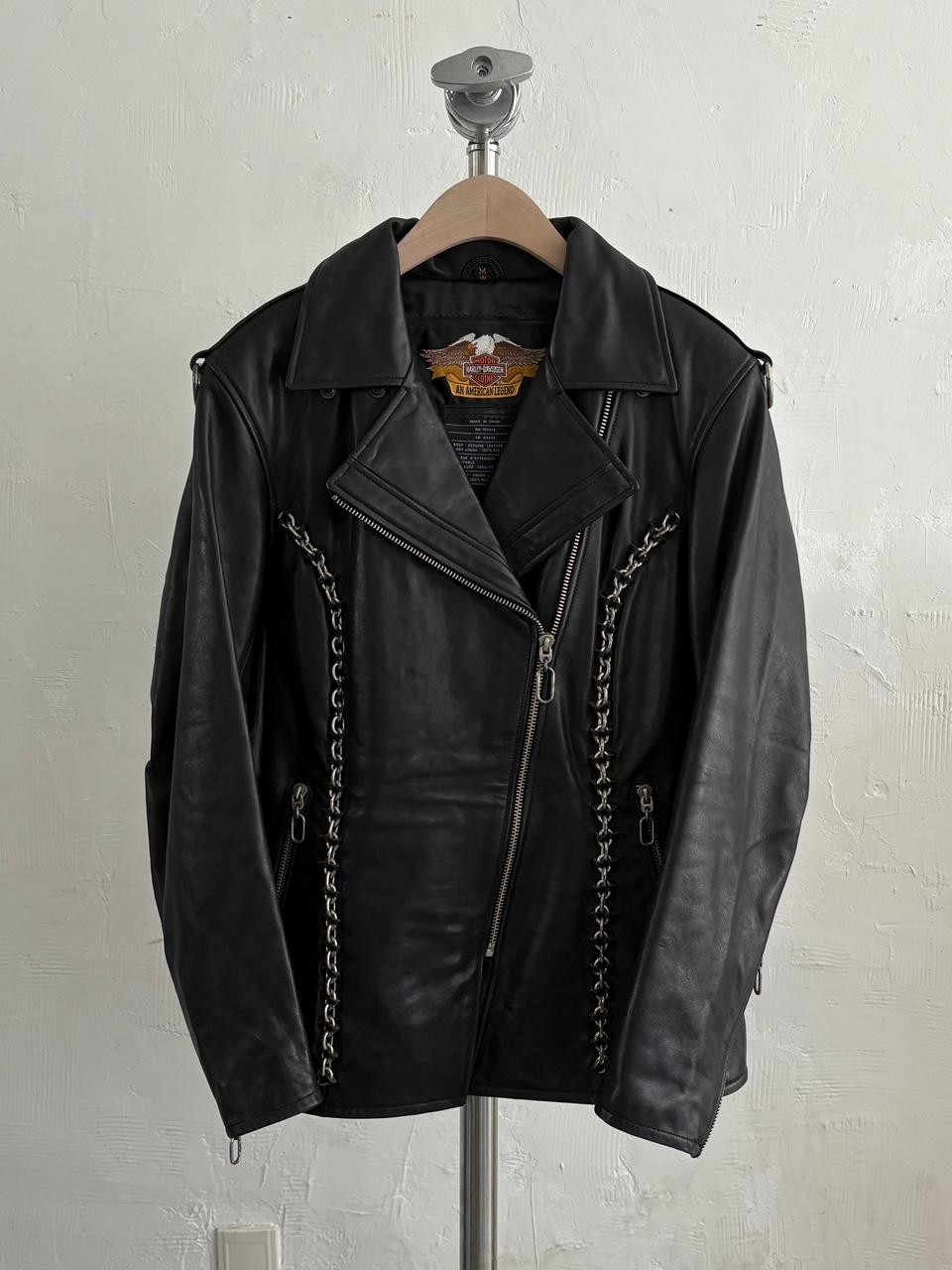 Harley-Davidson 할리 데이비슨 체인 레더 라이더 자켓 2