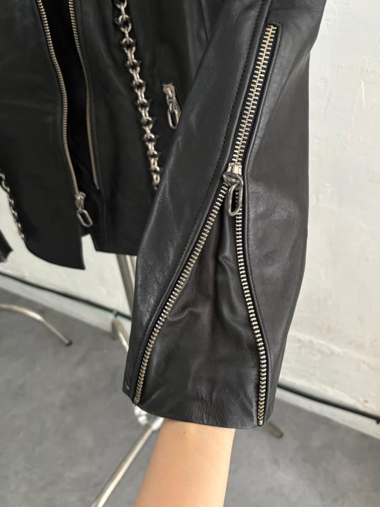 Harley-Davidson 할리 데이비슨 체인 레더 라이더 자켓 8