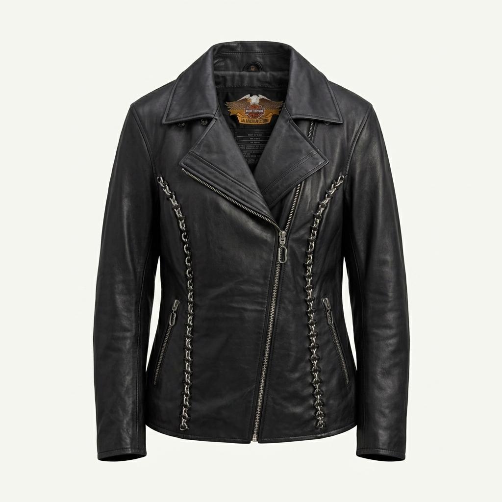 Harley-Davidson 할리 데이비슨 체인 레더 라이더 자켓 1