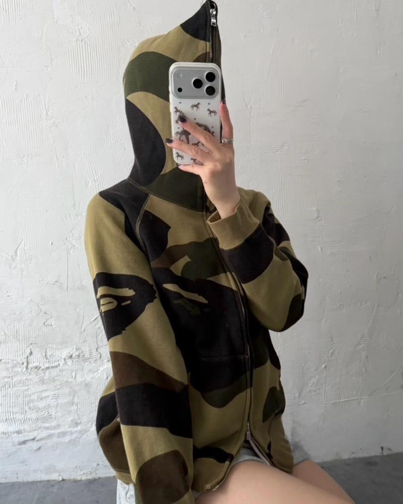 Bape 베이프 카모패턴 풀집업 후드 7