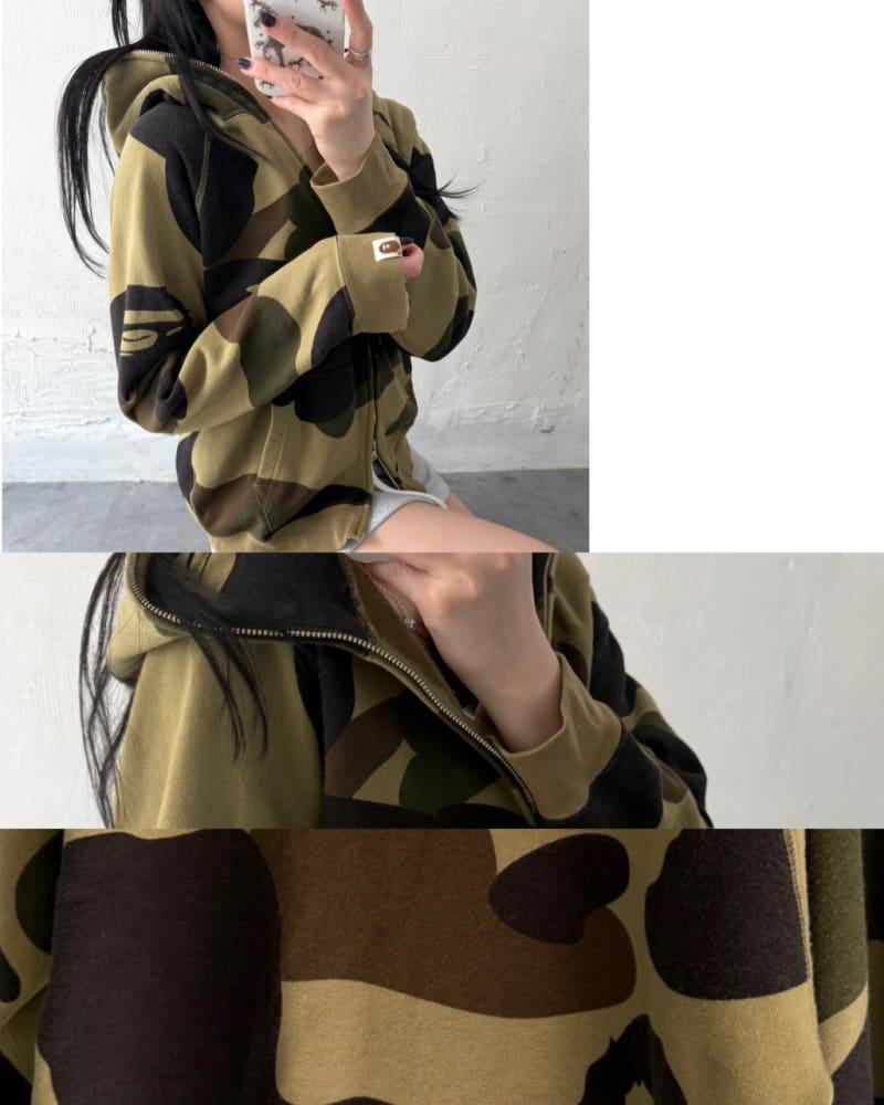 Bape 베이프 카모패턴 풀집업 후드 3