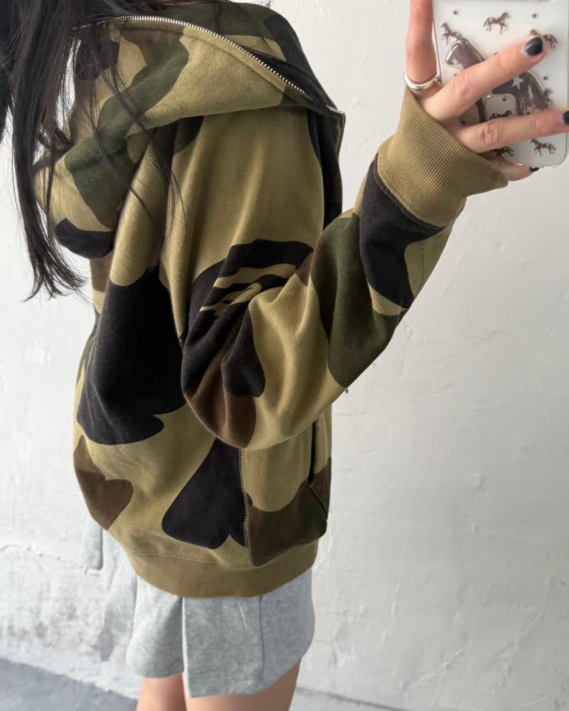 Bape 베이프 카모패턴 풀집업 후드 6