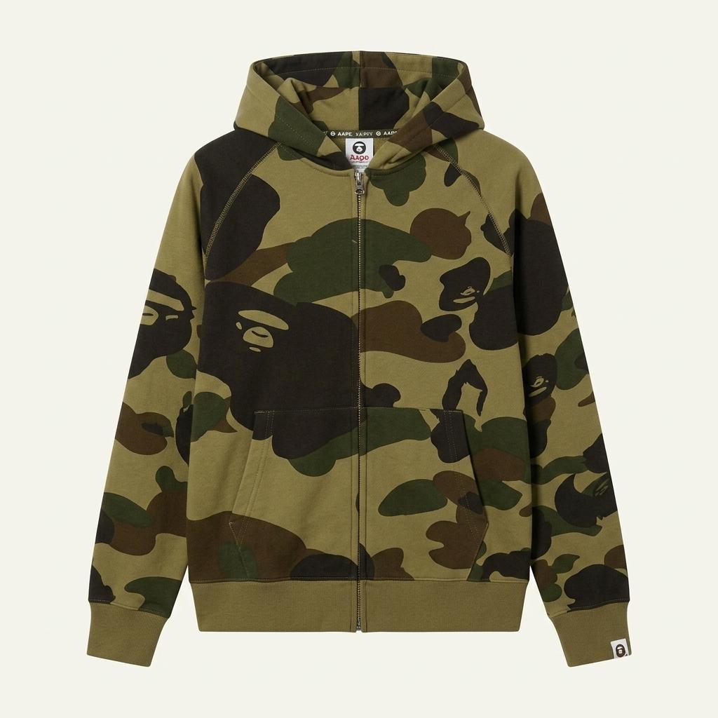 Bape 베이프 카모패턴 풀집업 후드 1