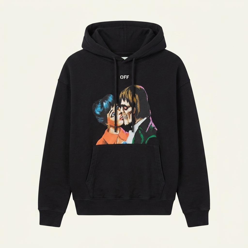 Off White 오프화이트 Kiss 그래픽 백로고 후드 스웻셔츠 1