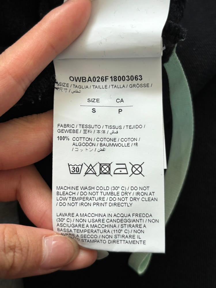 Off White 오프화이트 블랙 레이싱 크롭 맨투맨 11