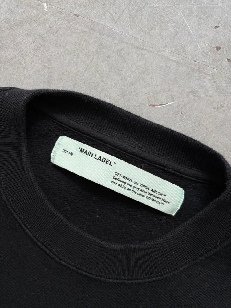 Off White 오프화이트 블랙 레이싱 크롭 맨투맨 8