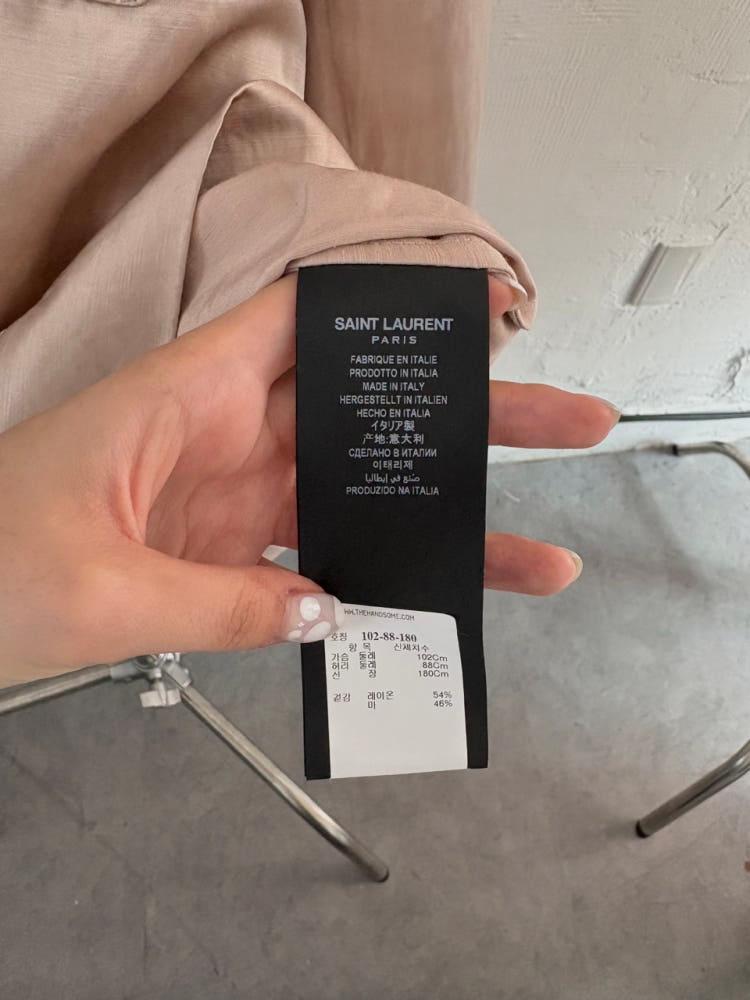 Saint Laurent 생로랑 플람메 새틴 밀리터리 자켓 7