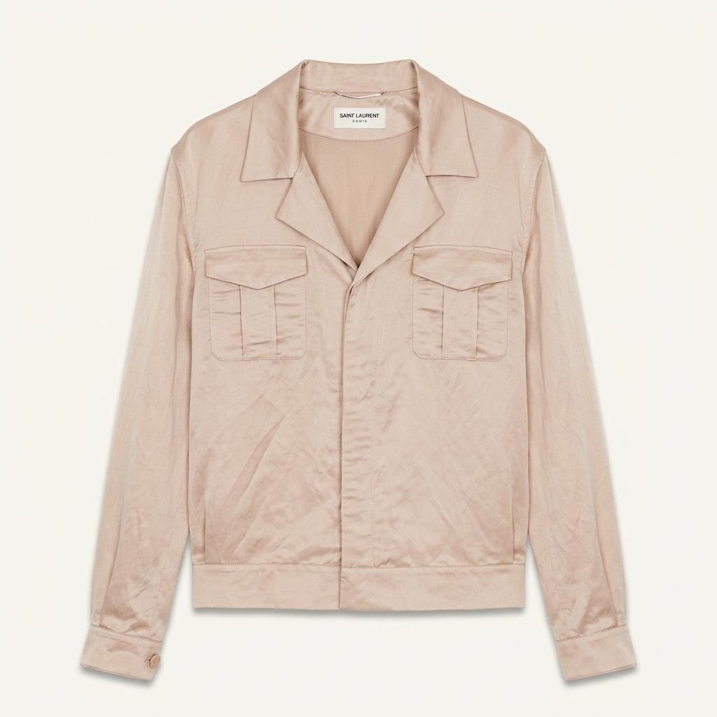 Saint Laurent 생로랑 플람메 새틴 밀리터리 자켓 1